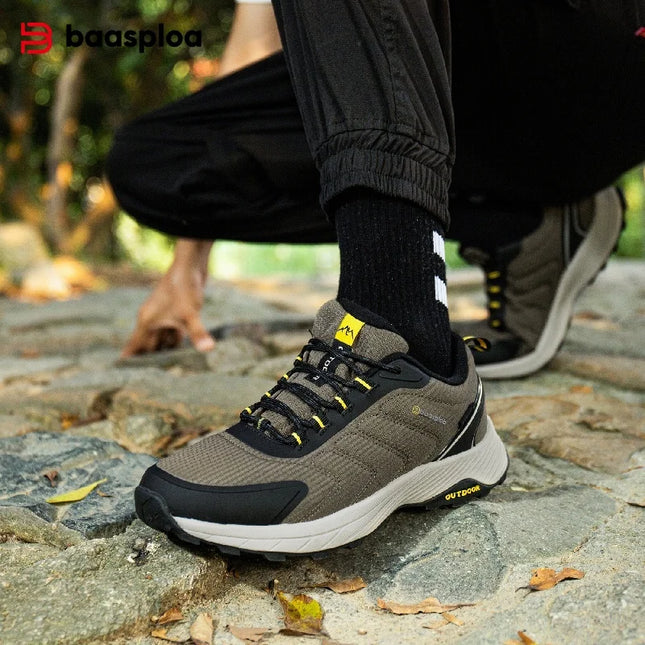 Baasploa Men Hiking Shoes Wear-Resistant Non-slip Outdoor Sneakers Fashion Anti Splash Water Light Male - product image 2