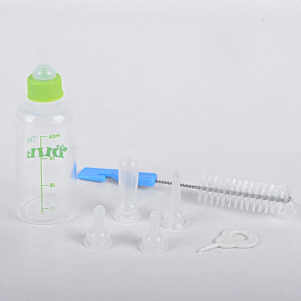Puppy Nursing Bottle Kits With Cleaning Brush Pet Feeding Bottle With Replacement Nipples Feeding Nursing Care Set