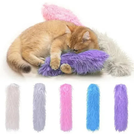 Cat Toy Pillow Soundpaper Long Plush Cat Toy with Mint Toy