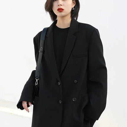 CHIC VEN Women's Blazer Korean Casual Solid Long Sleeve Coats All-match Office Lady Elegant Fashion Clothing Spring Autumn 2026