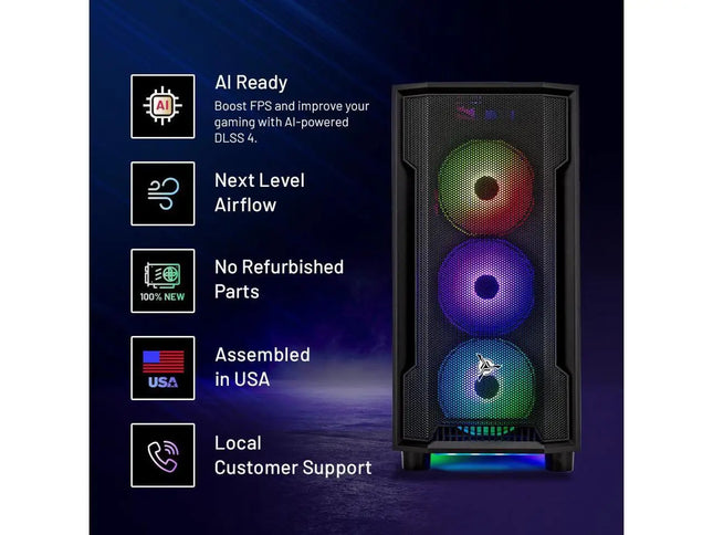 Skytech Gaming Shadow Gaming PC, AMD Ryzen 7 5700 3.7GHz, NVIDIA RTX 5060 Ti 8GB VRAM, 1TB NVMe SSD - product image 2