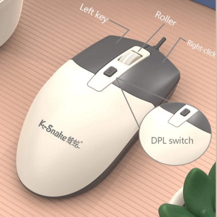 K-snake KM300 Wired Keyboard and Mouse Set USB Ergonomic Desktop Laptop Keyboard and Mouse Home Office - product image from B