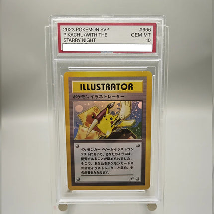Pocket Monsters DIY 1998 P.M.JAPANESE PROMO ILLUSTRATOR PIKACHU Collection Card 10Points Rating Card Anime Game Card Gift Toy