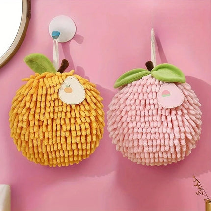 Soft Cute Absorbent Hand Towel, Hanging Kitchen Bathroom Thickened Hand Towel Cloth
