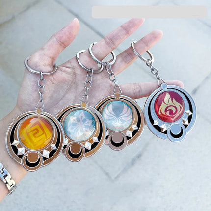 Genshin Impact Nod Krai Ineffa Visions Pendant Cosplay Anime Eye Of God DIY Backpack Keychains Halloween Party Transparent Decor