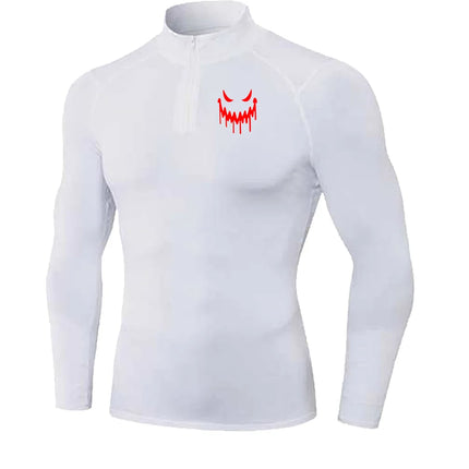 Men's Quick Dry Breathable Quarter Zip Polo Shirts Slim Fit Stretch Short Sleeve Stand Collar Workout Training Sport GYM