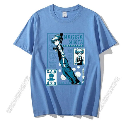 Shiota Nagisa Funny Unisex T-Shirt Casual 100% Cotton Japanese Anime Assassination Classroom Karma Akabane Harajuku Tshirt