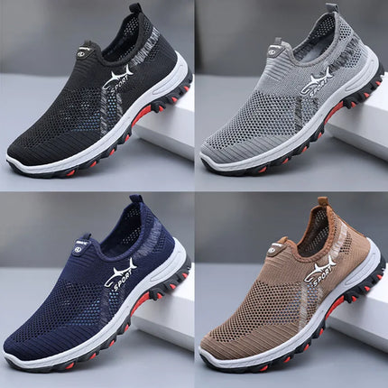 Men's Summer Mesh Shoes Breathable Lightweight Casual Sneakers Outdoor Walking Hiking Footwear 2026 New