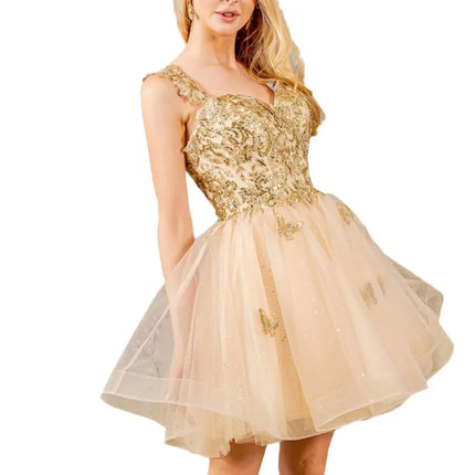 3D Butterfly Short Sweetheart Homecoming Dresses Sparkly Sequin Tulle Prom Dress Off Shoulder Appliques Party Gowns Women Teens