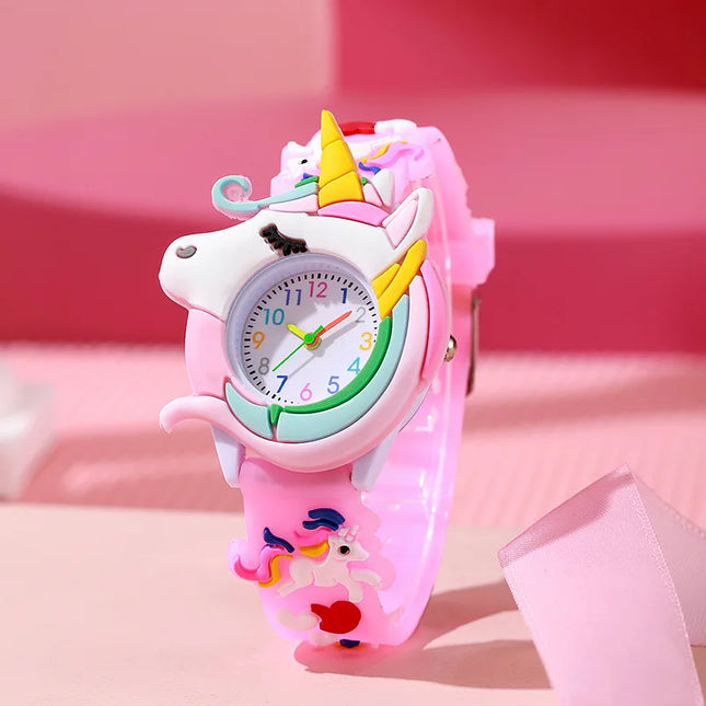 3D Cartoon Unicorn Kids Quartz Watch - image 6