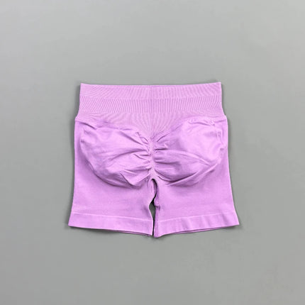 HISTELLO Gym Shorts 4.5" Women Fitness Sports Biker Shorts Low Waist Running Pants Workout Scrunch Butt Yoga Seamless Leggings