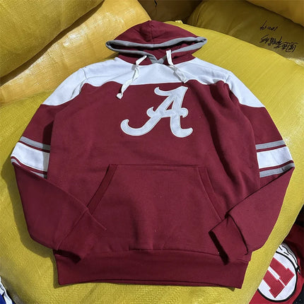 NCAA Embroidered American Casual Dance Basketball Hoodie Loose Vintage Sweatshirt Youth Winter Fashion Streetwear