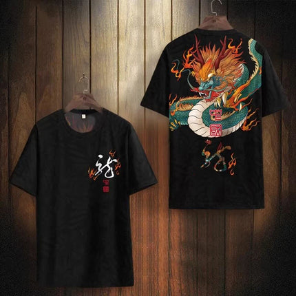New Chinese Style T-Shirts Dragon Totem 3D Print Men Women Tees Short Sleeve Round Neck T Shirt Harajuku Y2K Tops Men's Clothing