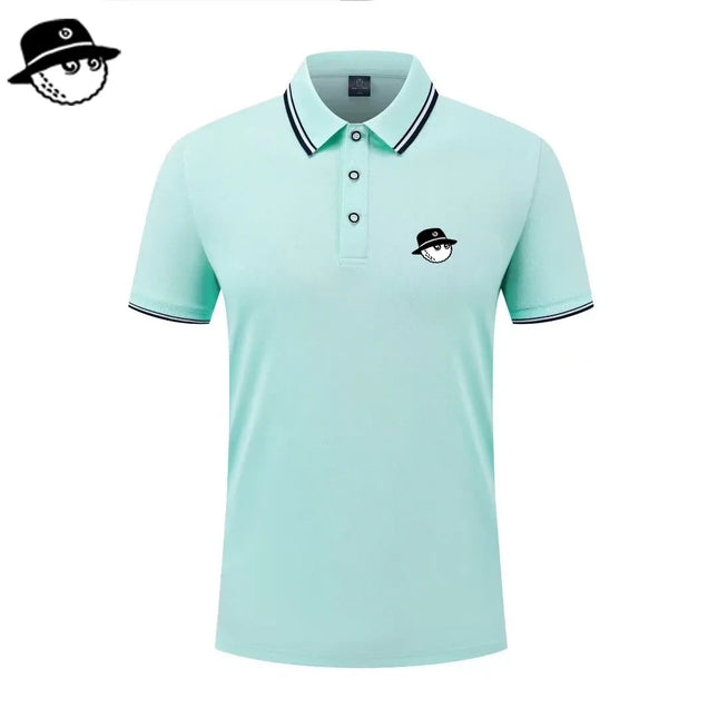 Men Summer Fashion Slim Fit Sport Short Sleeve 100% Polyester Polo Shirt Fake Pocket Decoration Casual Sport Golf Polo Shirt