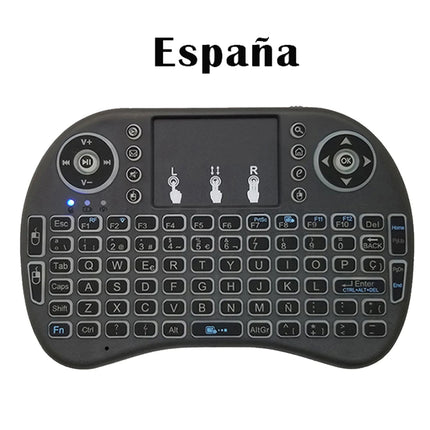 2.4G Air Mouse with Touchpad Keyboard i8 Arabic French Spanish Russian Backlit Mini Wireless Keyboard for PC - product image