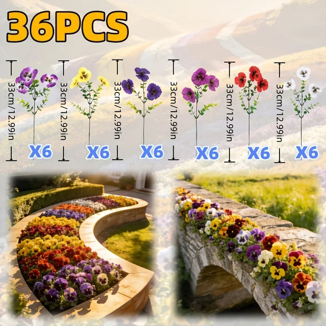 Pansy Flowers - artificial flowers for home (photo 7 of 7)