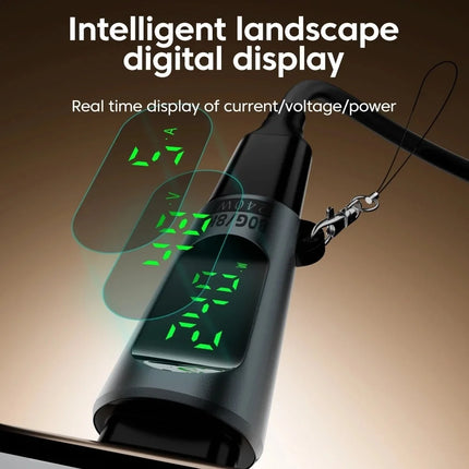 PD 240W USB C Adapter LED Display USB 4.0 80Gbps USB C to Type C OTG Converter 8K 60Hz Fast Charging for iPhone Samsung Huawei
