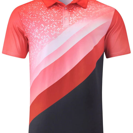 Men's Sports Style Polo Shirts 3D Print Golf Shirt Button Up Breathable Summer New Short Sleeve Men's Clothing Sport Streetwear