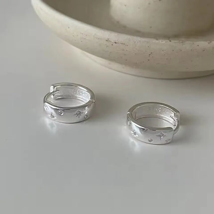 VENTFILLE 925 Sterling Silver Geometry Hoop Earring for Women Minimalism Classic Office Versatile Fashion Jewelry Gift Dropship