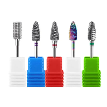 20 Types Tungsten Blue Rainbow Carbide Nail Drill Bit Electric Nail Mills Cutter For Manicure Machine Nail Files Accessories