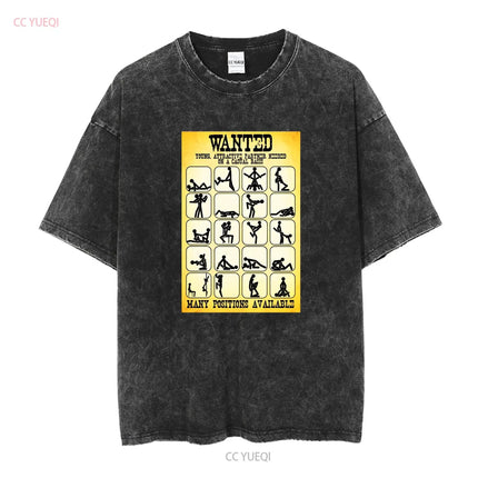 Wanted Kamasutra Position  White Men T Shirt D403 vintage Washed Stylish Slightly graphic fashion Comfortable designer clothes