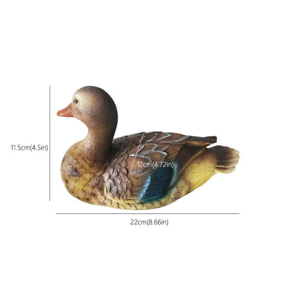 Large Size Outdoor Garden Duck Statues Cute Resin Mandarin Duck Statue Garden Pond Decoration Home Decor Animal Sculpture