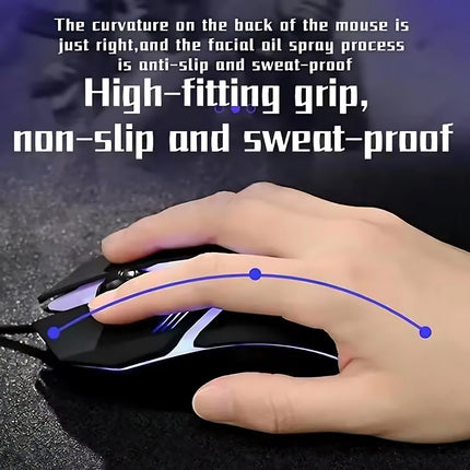Newly Launched HOT Game Office Universal Light Wired Keyboard And Mouse Set Mechanical Feel Floating High Key Cap - product i