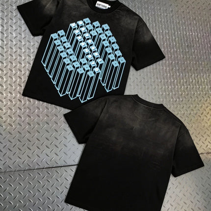 High Street Retro Hip-Hop Satoshi Nakamoto T Shirt Men Women Classic Letter Print Wash loose Casual plus size Short-Sleeve Tees
