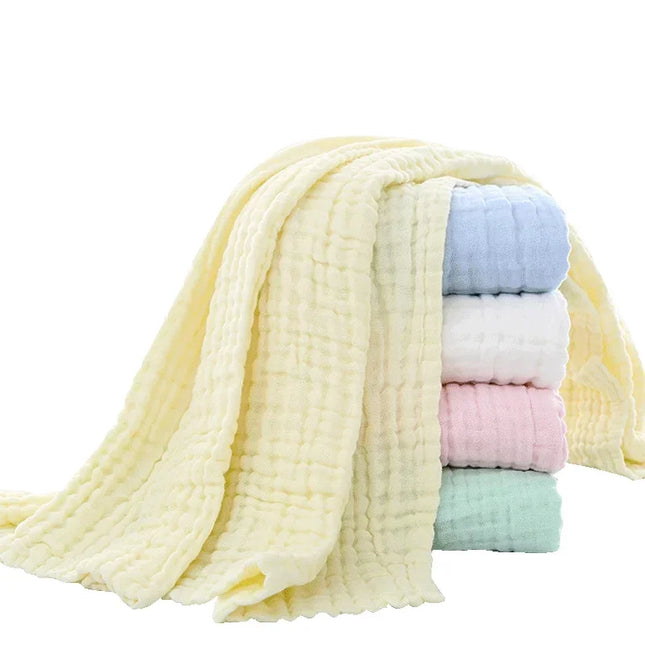 Baby Bath Towel Kids Swaddle Wrap Bedding Pure Cotton Bubble Muslin Blanket 6 Layers Infant Gauze - product image 2