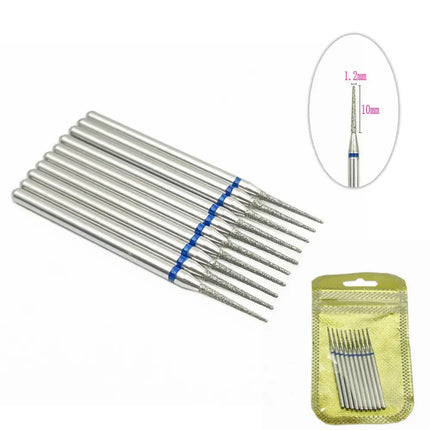 10pcs Nail Milling Cutter Set Diamond Stone Electric Manicure Drills Nail Drill Cuticle Clean Bits Burr Accessories Nail Art