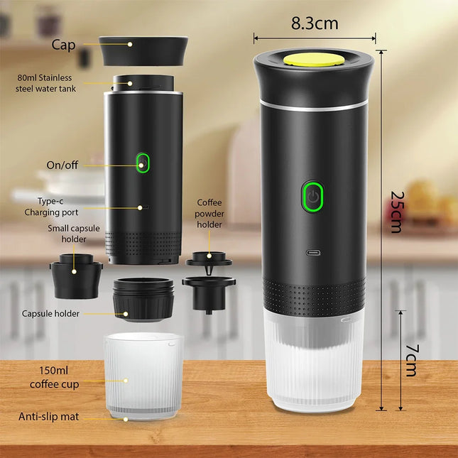 Electric Coffee Machine Travel Handy 3 In1 Espresso Portable Coffee Espresso Maker Machine Cafe Portable - product image 2