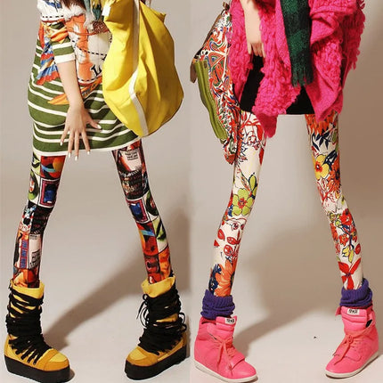 DOIAESKV 2024 New Spring Fashion Leggings Sexy Casual Colorful Leg Warmer Fit Most Sizes Leggins Pants Trousers Women's Leggings
