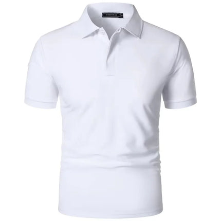 New Mens Short Sleeve T Shirt Sports Tennis Polo Shirt Summer Oversized Breathable Shirts Button Moisture-Wicking Streetwear