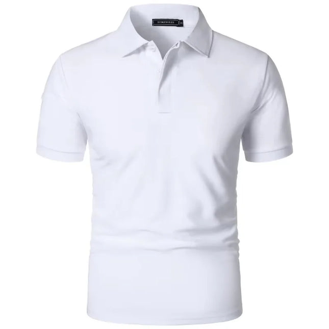 New Mens Short Sleeve T Shirt Sports Tennis Polo Shirt Summer Oversized Breathable Shirts Button Moisture-Wicking Streetwear