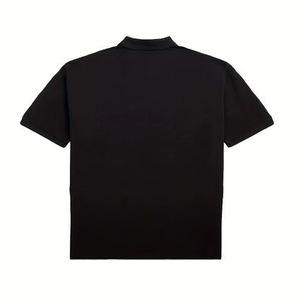 Vintage Skull Pattern Y2K Polo Shirt | Retro American Street Style, Short Sleeve, Loose Fit, Regular Length Placket All-Season