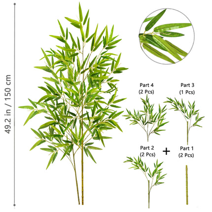 Artificial Green Bamboo Leaf Branches - image 18