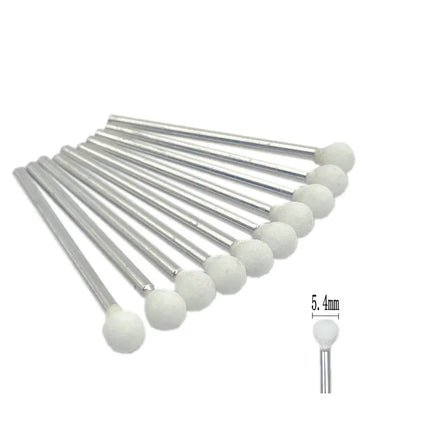 10pcs/set Corundum Nail Drill Bits 3/32" Rotary Ceramic Stone Burr Cutters for Manicure Nails Accessories Tool