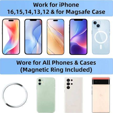 Phone Mount Vacuum Magnetic Phone Holder for Car,360 Adjustable Vacuum Magnetic Phone Holder,Magnet Car Mount for All Smartphone