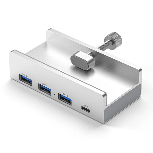 Aluminium Typ C 4-Port USB 3.0 HUB Handyhalter SD TF USB-Speicherkartenleser DC-Stromadapter Splitter Mehrfach-Dockingstation