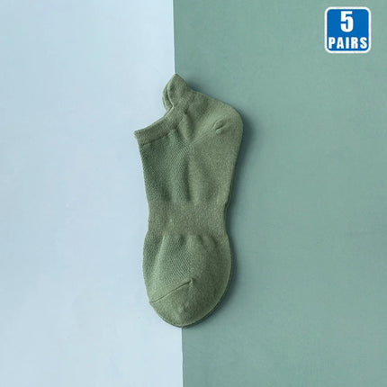 5 Pairs Women Cotton Socks Short Crew Ankle High Quality Breathable Summer Compression Casual Fashion Low-Cut Sock for Female