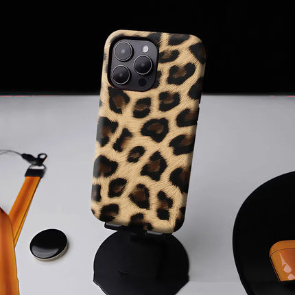 Aurbe Matte 2-in-1 Film Magsafe Case For iPhone 17 16 15 14 Plus 17 Pro Max Shockproof Hard Shell Classic Leopard Pattern Case