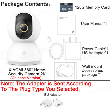 XIAOMI Home Security Intelligent Wifi Camera PTZ 2K,Color Night Vision,Two‑Way Audio,AI Human Face Detection,Chinese Version
