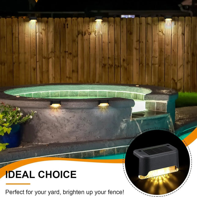 4-32 Pack LED Solar Step Lamp Path Stair Outdoor Garden Lights Waterproof Balcony Light Decoration for - product image 2