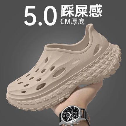 Operating room hole shoes men's 2026 summer new non-slip deodorant arch support wear wear wear cool slippers men