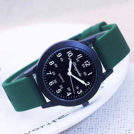 Children Boys Girls 60 Minute Scale Quartz Wristwatches Junior High And Elementary School Students Exam Watches Silicone Strap