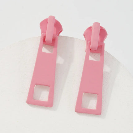 Personality Zipper Stud Earrings Fashion Jewelry For Women Unusual Earrings 2026 Geometry Ear Ring Pop Hip Hop Piercing Jewelry