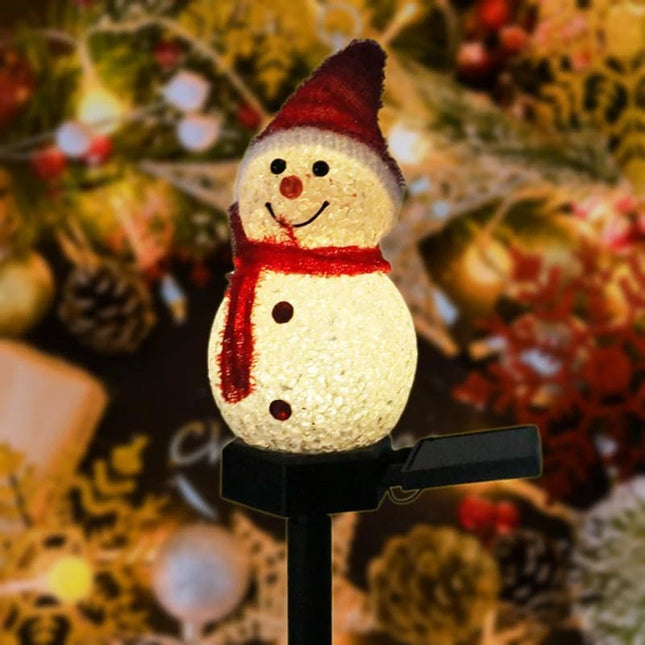 Christmas Decorations Light Solar Light Snowman Christmas Outdoor Solar Powered Stakes Lights For