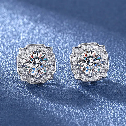 High-quality 925 Sterling Silver Crystal Fashion Circle Hoop Earrings for Woman Wedding Party Gift Street Versatile Jewelry