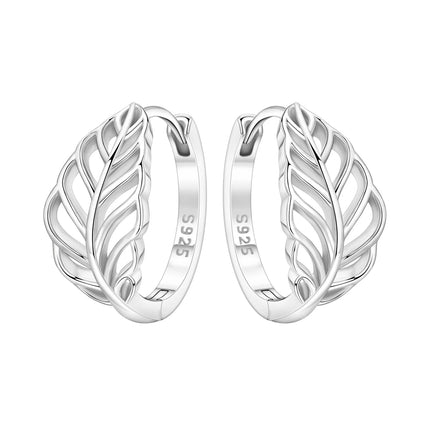 Orstarry Original 925 Sterling Silver Blue Iris Flower Earrings Women Hoop Earring Anniversary Jewelry Trendy Gifts