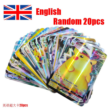 Pokemon Cards 21x15cm Oversized English Vmax V Vstar Jumbo Letters Super Rare Rainbow Card Pikachu Mewtwo Jumbo Card Child Gift